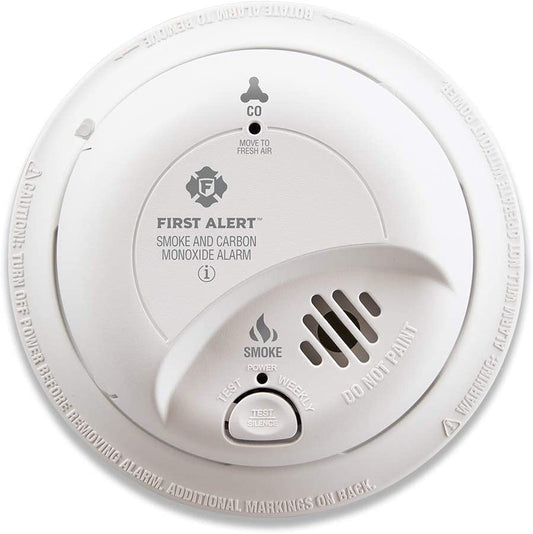 BRK SC9120FF Hardwired Smoke and Carbon Monoxide (CO) Detector with Battery Backup, 1 Pack , White