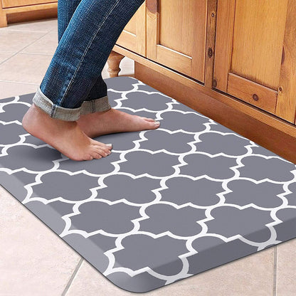 Kitchen Mat and Rugs Cushioned Anti-Fatigue,17.3"X 28",Non Slip Waterproof Ergonomic Comfort Mat for Kitchen, Floor Home, Office, Sink, Laundry, Grey