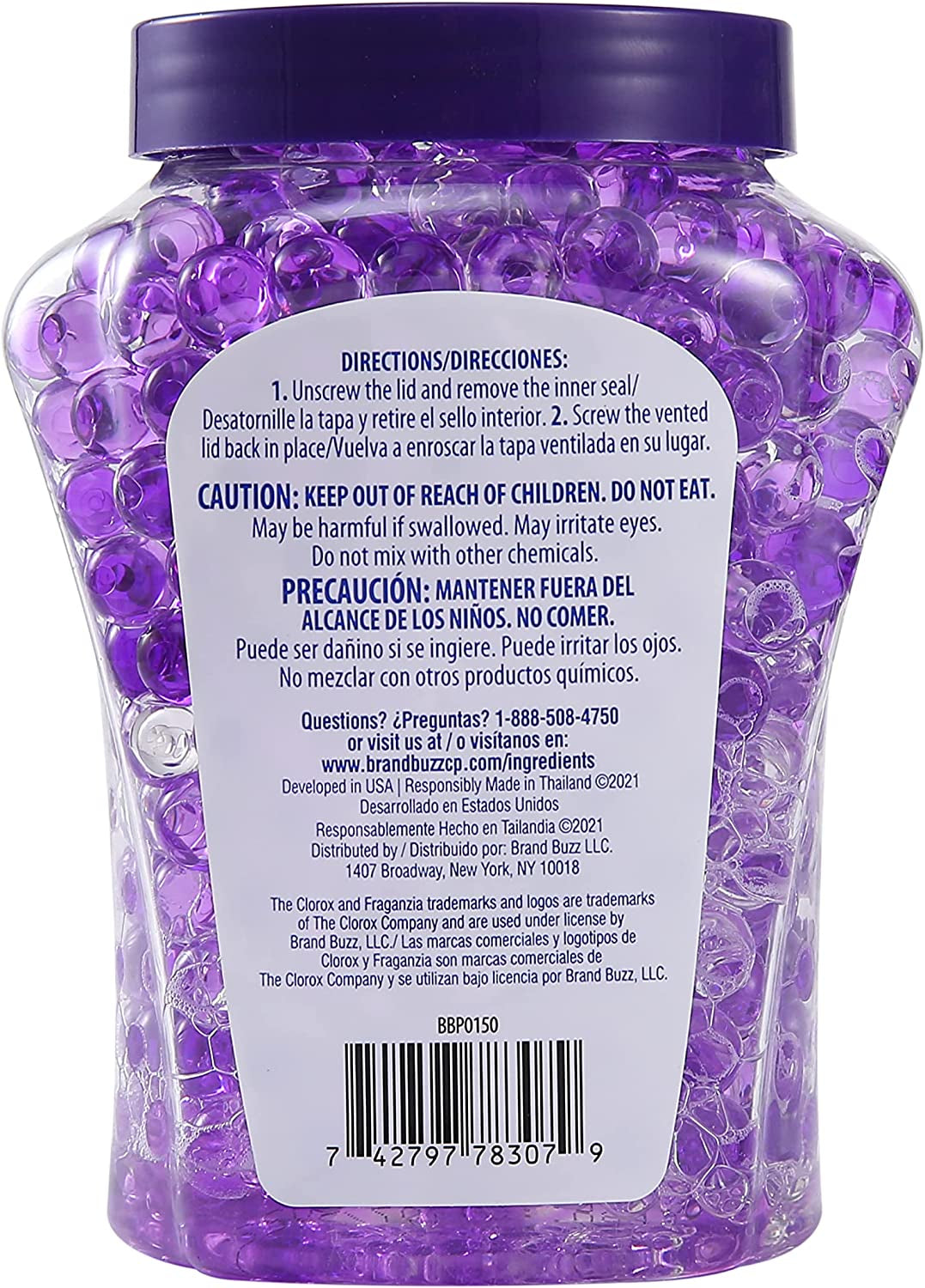 Fraganzia Lavender & Eucalyptus Scented Air Freshener Gel Beads, 12 Oz