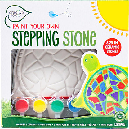 Mosaic Turtle DIY Stepping Stone Kit, Includes Ceramic Stone & 6 Vibrant Paints for Kids Ages 8+