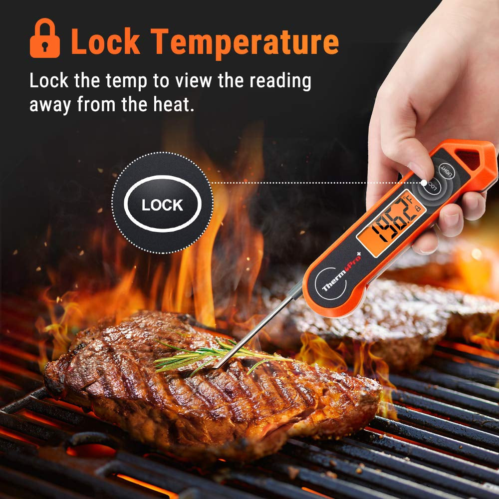 TP19H Digital Meat Thermometer for Cooking with Ambidextrous Backlit, Waterproof Kitchen Food BBQ Grill Smoker Oil Fry Candy Instant Read