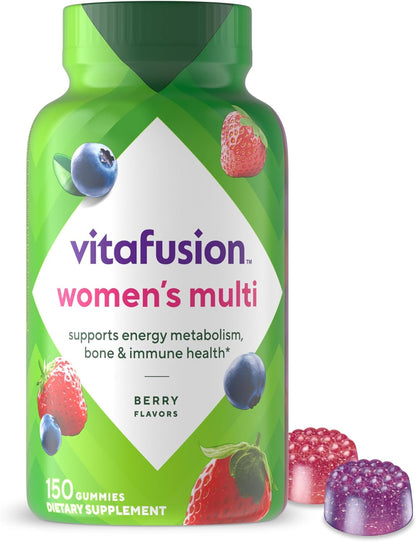 Womens Multivitamin Gummies, Berry Flavored Daily Vitamins for Women with Vitamins A, C, D, E, B-6 and B-12, America’S Number 1 Gummy Vitamin Brand, 75 Days Supply, 150 Count