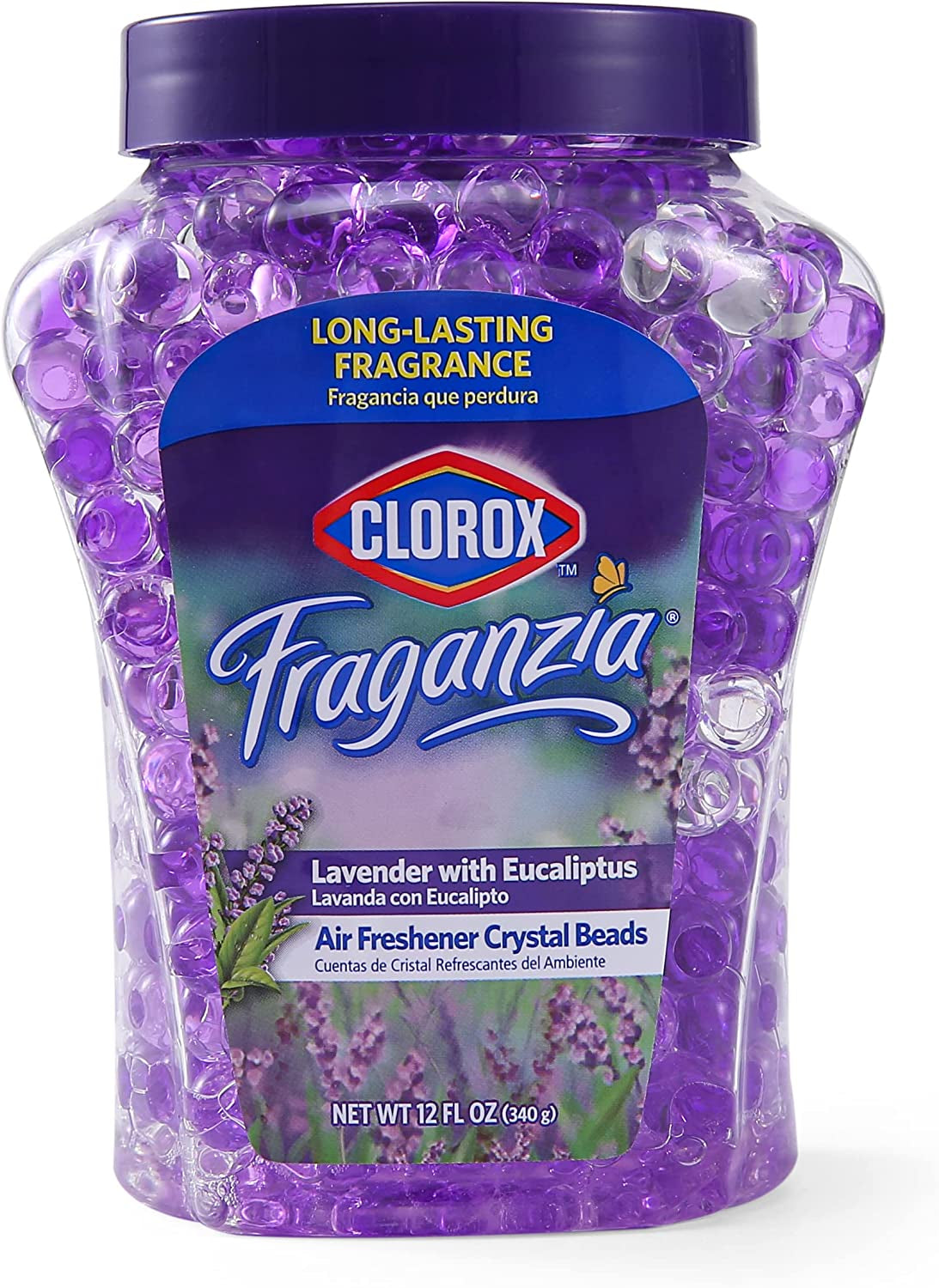 Fraganzia Lavender & Eucalyptus Scented Air Freshener Gel Beads, 12 Oz