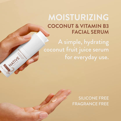 Moisturizing Facial Serum Contains Naturally Derived Ingredients | Hydrating Serum with Coconut and Vitamin B3, Revitalize and Repair Your Skin, Fragrance-Free, 30Ml, 1 Fl Oz