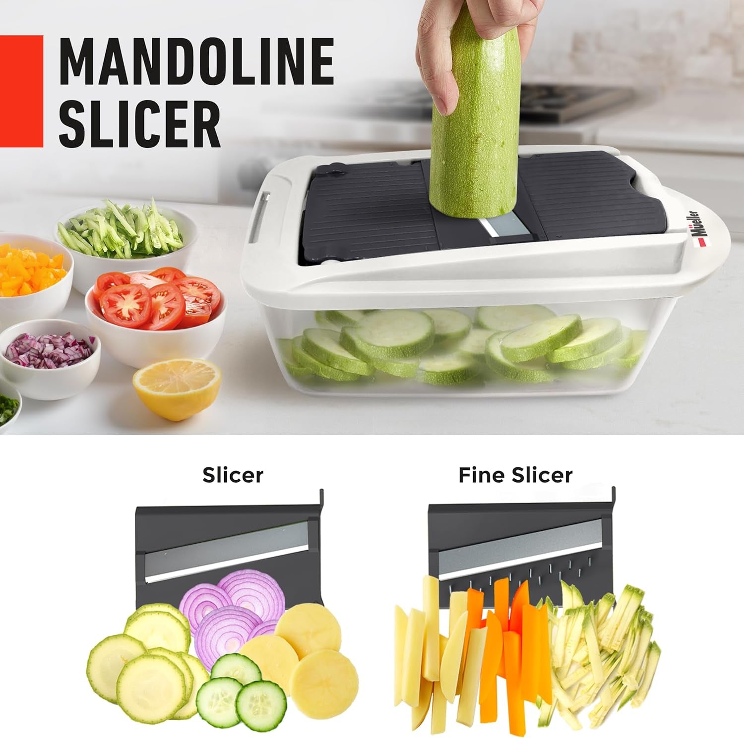 Pro-Series 10-In-1, 8 Blade Vegetable Chopper, Onion Mincer, Cutter, Dicer, Egg Slicer with Container, French Fry Cutter Potatoe Slicer, Home Essentials & Kitchen Gadgets, Salad Chopper